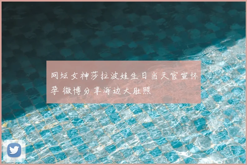 网坛女神莎拉波娃生日当天官宣怀孕 微博分享海边大肚照